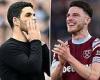 sport news Arsenal 'fear being priced out of a move for £100m-rated Declan Rice' trends now