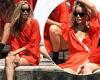 Victoria's Secret model Frida Aasen goes braless in tiny orange robe as she ... trends now
