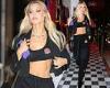 Joy Corrigan flaunts her toned midriff as she arrives for dinner at new LA ... trends now