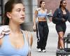 Hailey Bieber flaunts her toned abs as she hits the gym in NYC trends now