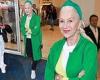Dame Helen Mirren wears a green jacket and matching headband ahead of the ... trends now