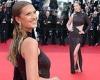 Toni Garrn dazzles in a figure-hugging brown gown as she makes appearance at ... trends now