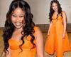 Dominique Fishback stuns in an orange dress at CBS Mornings to talk ... trends now