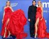 Petra Nemcova stuns in red gown with husband Benjamin Larretche at the amfAR ... trends now