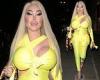 Jessica Alves puts on a VERY busty display in a yellow skin-tight jumpsuit trends now