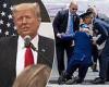 'I hope he wasn't hurt': Trump, 76, shows concern for Biden, 80, after he fell ... trends now