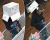Box-wearing robber removes head covering to get a better look at stolen loot trends now