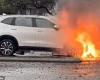 Perth car is engulfed in flames after lightning struck the vehicle as rain ... trends now