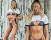 Candice Swanepoel wears a crop top that is so short it shows off her entire ... trends now