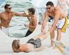Newlyweds Lukas Gage and husband Chris Appleton goof around in the surf and ... trends now