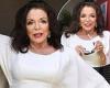Joan Collins, 90, looks glamorous in a white dress with an elegant cape as she ... trends now