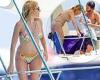 Sienna Miller, 41, slips into a rainbow Aztec bikini as she enjoys a dip in the ... trends now