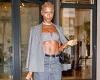 Jodie Turner-Smith shows off her toned abs in a strapless grey bralet and ... trends now