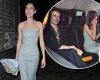 Alexa Chung cuts a stylish figure in a strapless dress as she enjoys dinner ... trends now