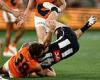 sport news WWE tactics used by GWS to slam Collingwood's Brody Mihocek into the MCG turf ... trends now