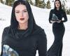 Bella Thorne wows in clingy black dress with a hood as she poses in snowy ... trends now