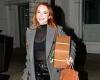 Lindsay Lohan looks stylish in a black sheer top as she departs Mr Chow ... trends now