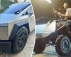Travis Scott shows off his Tesla Cybertruck and uses FLAMETHROWER while riding ... trends now