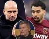 sport news MAN CITY NOTEBOOK: Treble winners are keeping tabs on West Ham's Lucas Paqueta, ... trends now