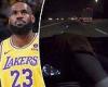sport news Fans react to bizarre video of LeBron James driving around California at 1am... ... trends now