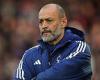 sport news Nuno Espirito Santo admits he 'punched something' after learning of Nottingham ... trends now