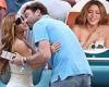 Shakira gets a kiss from a male companion at the Miami Open - after sparking ... trends now