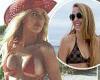 Patrick Mahomes' wife Brittany shows off VERY busty look in tiny red bikini... ... trends now