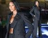 Naomi Campbell, 53, flashes her toned abs in a skimpy crop top beneath a chic ... trends now