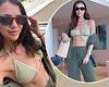 Lucy Mecklenburgh shows off her washboard abs in a lime green bikini as she ... trends now