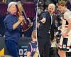 sport news Hollywood star Bill Murray lifts the NCAA trophy and celebrates with his UConn ... trends now