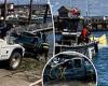 Moment pickup truck plunges off California wharf as driver, 21, attempts to ... trends now
