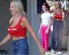 Busting out! Roxy Jacenko shows off her huge cleavage in a $1350 Miu Miu crop ... trends now