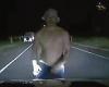 Shirtless man on a dimly lit Brisbane road jumps on the bonnet of a car and ... trends now