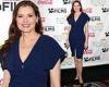 Geena Davis, 68, puts on a leggy display in thigh-split navy dress as she hits ... trends now