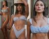 Olivia Culpo shows off her abs in blue bikinis from her Montce collection while ... trends now