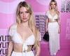 Lottie Moss flashes her toned midriff in a plunging bra top and sheer skirt as ... trends now