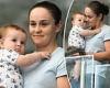 Ash Barty tenderly cradles her nine-month-old son Hayden as she attends the ... trends now