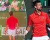 sport news Furious Novak Djokovic shouts at a rowdy spectator to 'shut the f*** up' during ... trends now