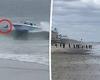 Dramatic moment migrants in a speed boat nearly run over surfers in the water ... trends now