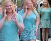 Amy Schumer looks thinner in a T-shirt and mini skirt while filming Kinda ... trends now