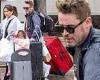 Macaulay Culkin and Brenda Song get caught in the rain while hopping off the ... trends now