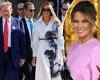 Melania tip toes into the spotlight: Enigmatic former first lady is 'easing ... trends now