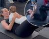 Kate Ferdinand swaps her dumbbell for baby Shae, 8 months, during a workout ... trends now