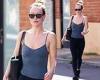 Olivia Wilde shows off her incredible figure in a skintight sports top and ... trends now