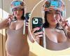 Pregnant Vanessa Hudgens shows off her blossoming baby bump in a tight nude ... trends now