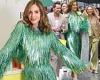 Trinny Woodall dodges the Dublin rain before dazzling in an emerald green ... trends now