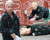 Michelle Williams puts her face to the PAVEMENT in NYC as she lays on the ... trends now