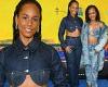 Alicia Keys is a diva in double denim as she and Maleah Joi Moon rock ab-baring ... trends now