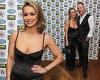Braless Ola Jordan puts on a VERY busty display in a daringly plunging cocktail ... trends now