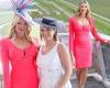 Caprice Bourret puts on a busty display in a bold cut out pink dress as she ... trends now